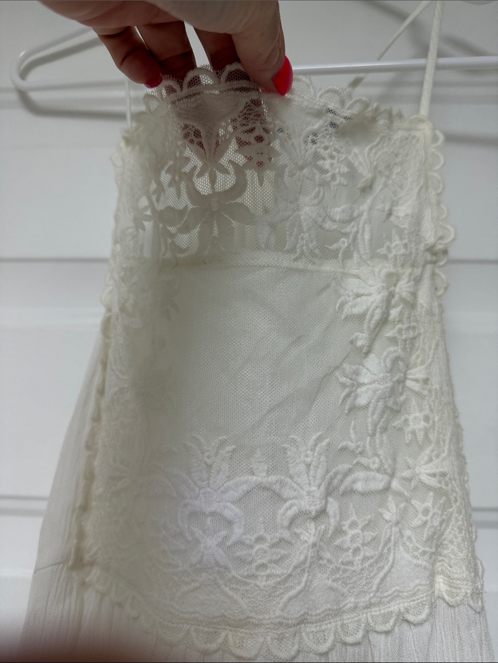Blue Rain Cream Lace Bodice Summer Tank - Picture 2 of 6